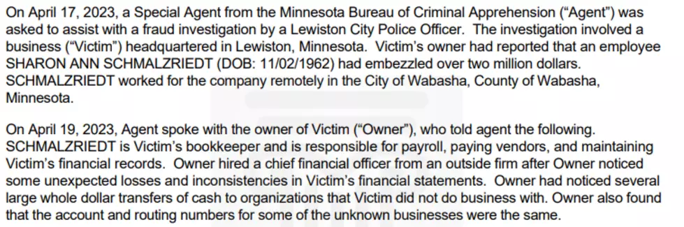 Schmalzriedt complaint. Wabasha County Court